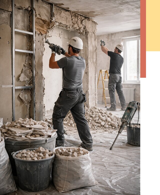 Демонтажные работы в Коврове от 2763 руб. — услуги и цена под ключ | ОТДЕЛОЧНИК-Квр