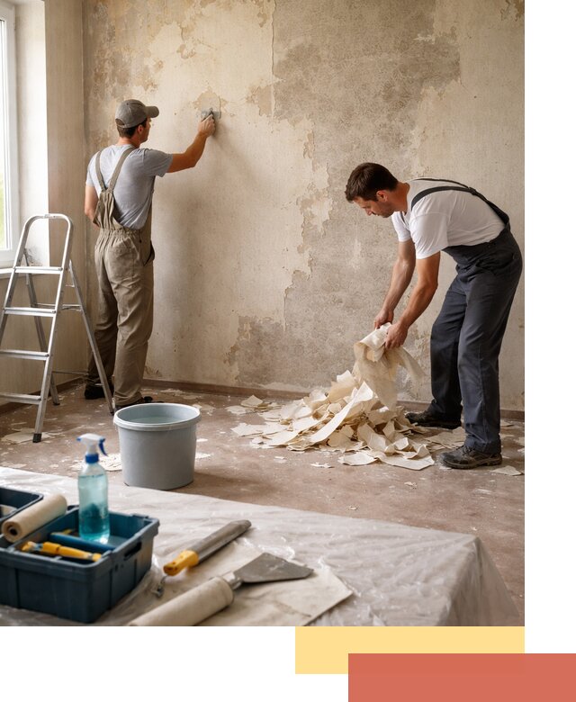 Снятие старых обоев в Коврове быстро и качественно