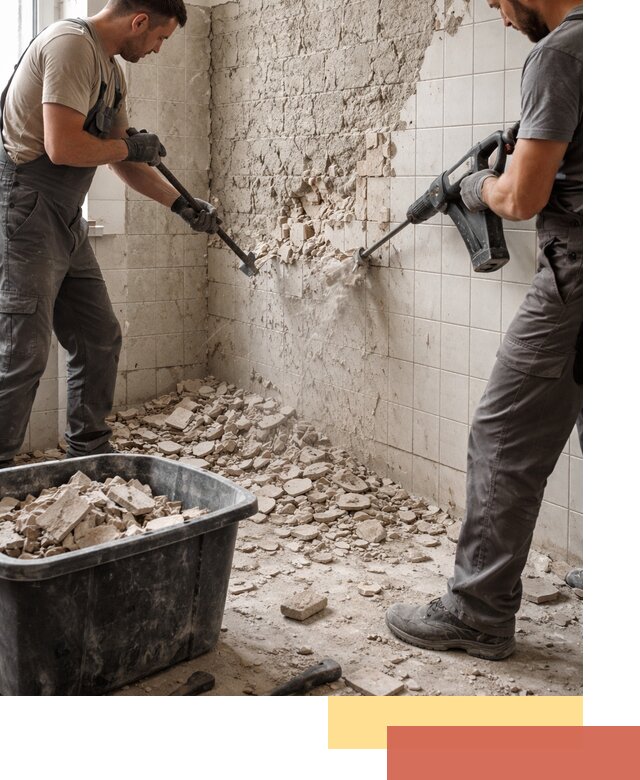 Демонтаж плитки со стен в Коврове быстро и аккуратно