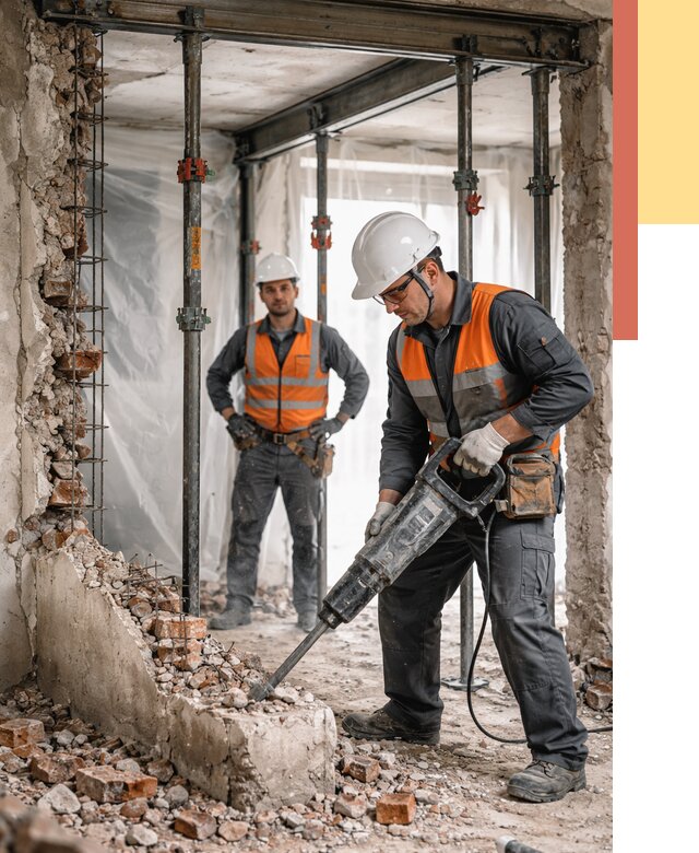 Снос несущих стен в Коврове от 10488 руб. — демонтаж несущей стены под ключ | ОТДЕЛОЧНИК-Квр