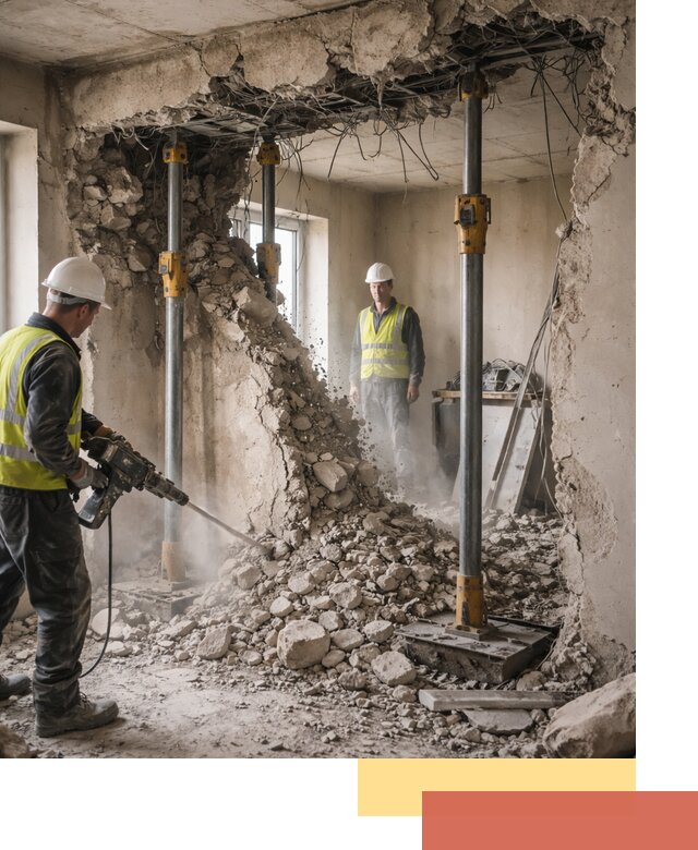 Снос несущих стен в Коврове с гарантией безопасности и качества