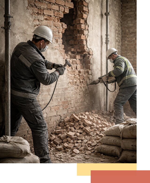 Демонтаж кирпичных стен в Коврове быстро и безопасно