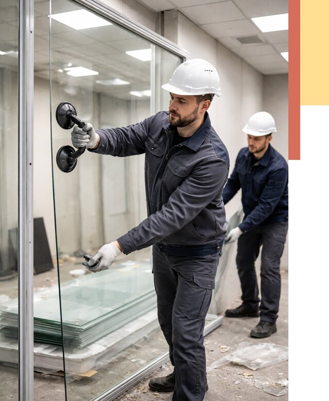 Демонтаж стеклянных перегородок в Коврове от 3274 руб. — быстро и недорого | ОТДЕЛОЧНИК-Квр