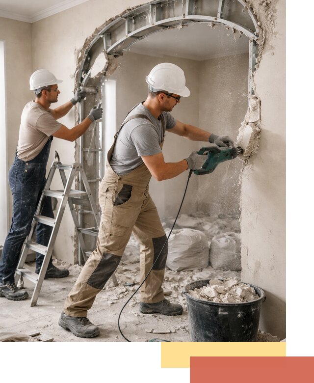 Демонтаж гипсокартонной арки в Коврове быстро и аккуратно