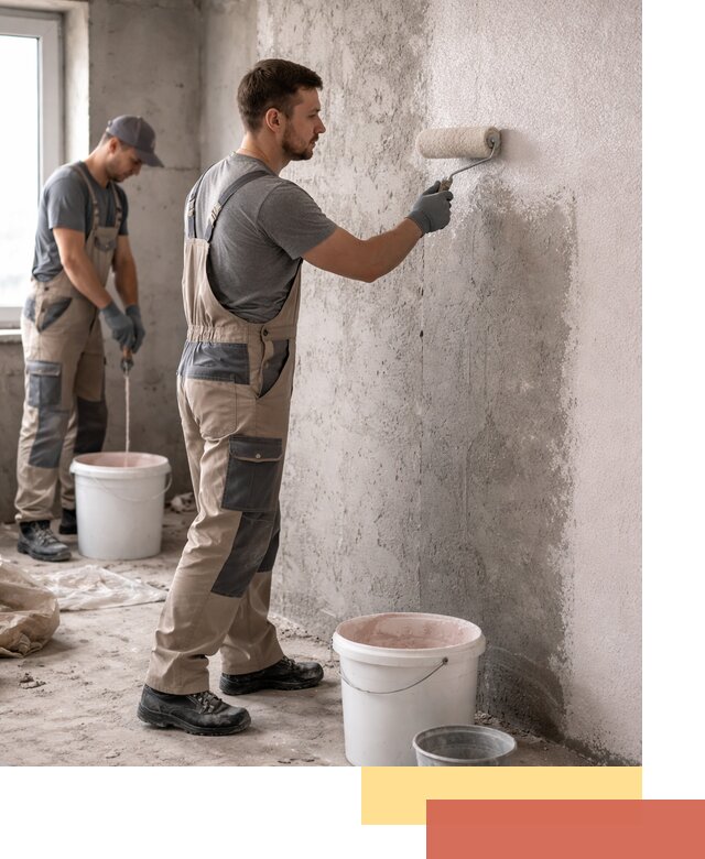 Нанесение бетоноконтакта на стены в Коврове для последующей отделки