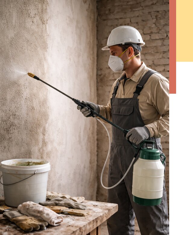 Антисептическая обработка стен в Коврове от 1228 руб. — быстро и недорого | ОТДЕЛОЧНИК-Квр