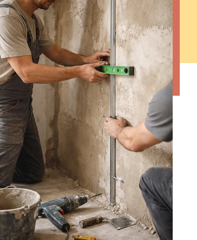 Установка штукатурных маяков в Коврове от 7162 руб. — быстро и недорого | ОТДЕЛОЧНИК-Квр