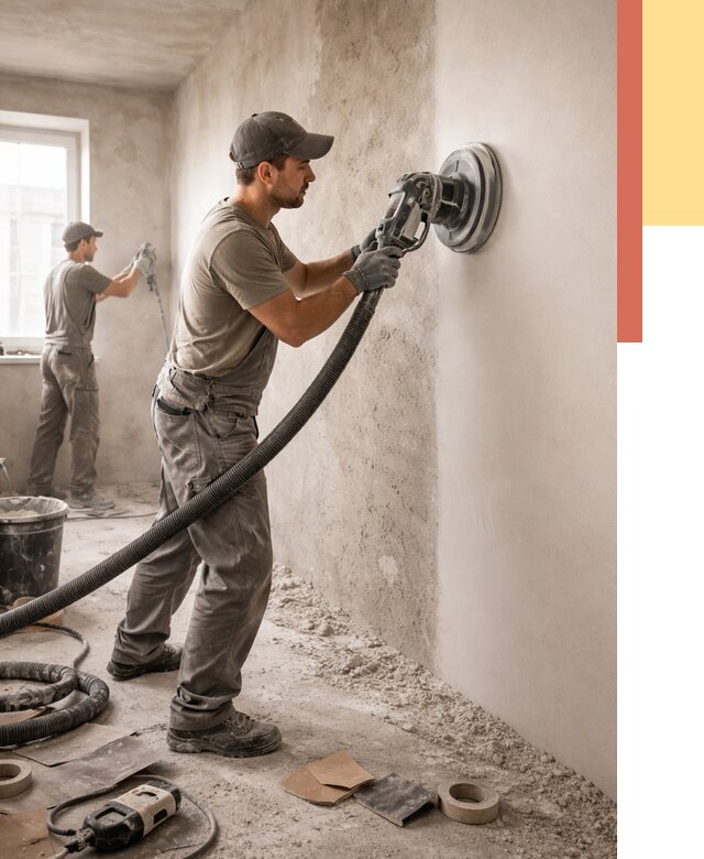 Шлифовка стен в Коврове от 1228 руб/м2 — быстро и недорого | ОТДЕЛОЧНИК-Квр