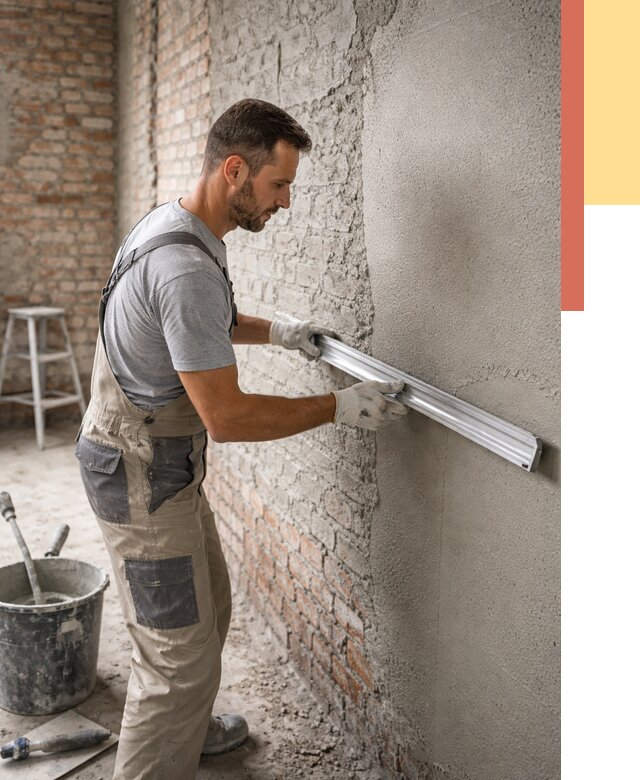 Штукатурка кирпичных стен в Коврове от 4604 руб/м2 — быстро и недорого | ОТДЕЛОЧНИК-Квр