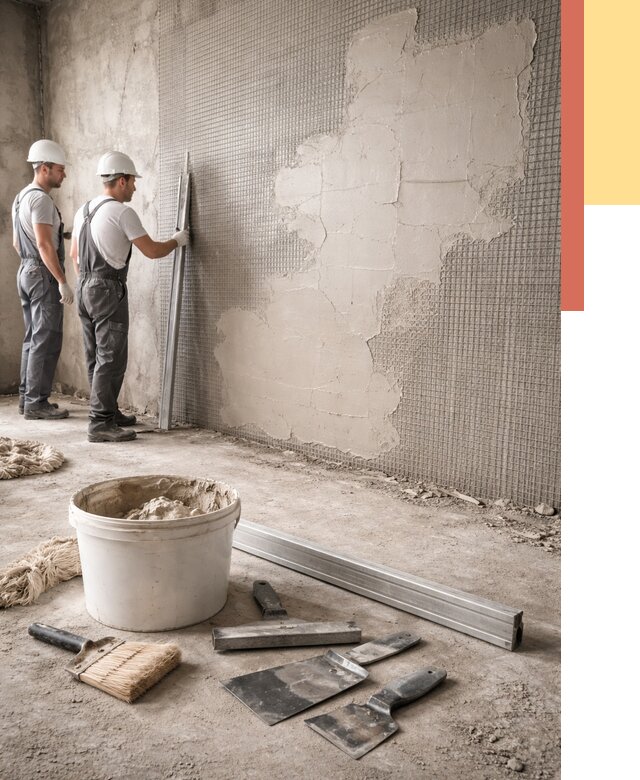 Штукатурка стен по сетке в Коврове от 5628 руб./м2 — быстро и недорого | ОТДЕЛОЧНИК-Квр