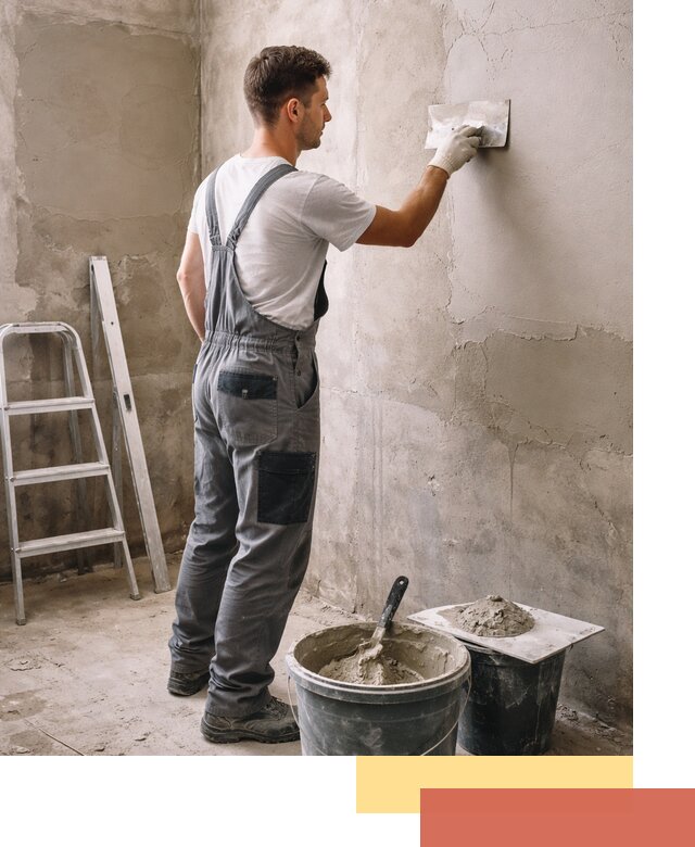 Штукатурка стен в ванной под ключ в Коврове