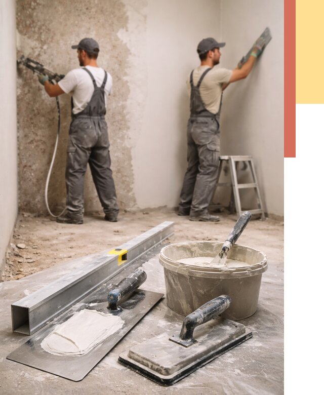 Штукатурка стен под обои в Коврове от 4604 руб./м2 — выравнивание под обои | ОТДЕЛОЧНИК-Квр