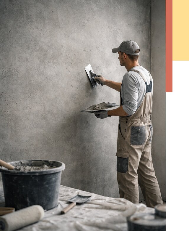 Декоративная штукатурка под бетон в Коврове от 2558 руб./м² — нанесение под ключ | ОТДЕЛОЧНИК-Квр