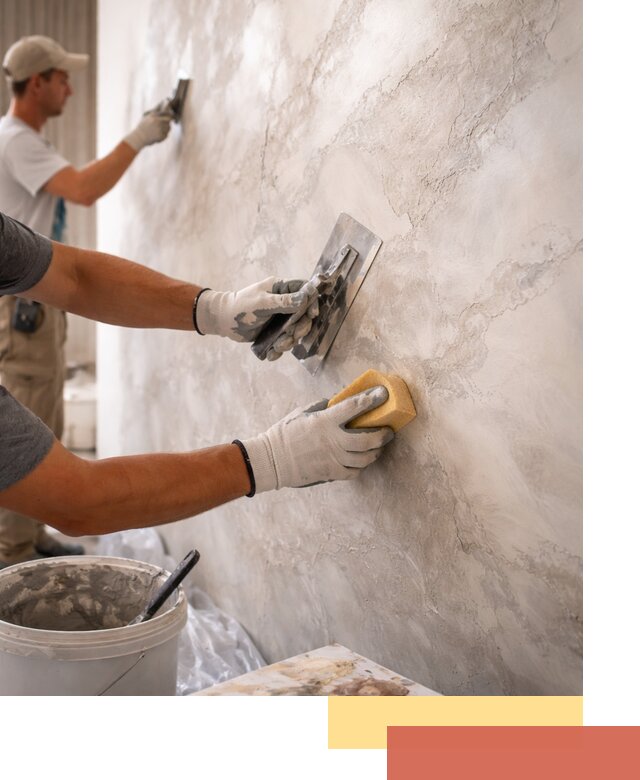 Декоративная штукатурка под мрамор в Коврове для стен и потолков