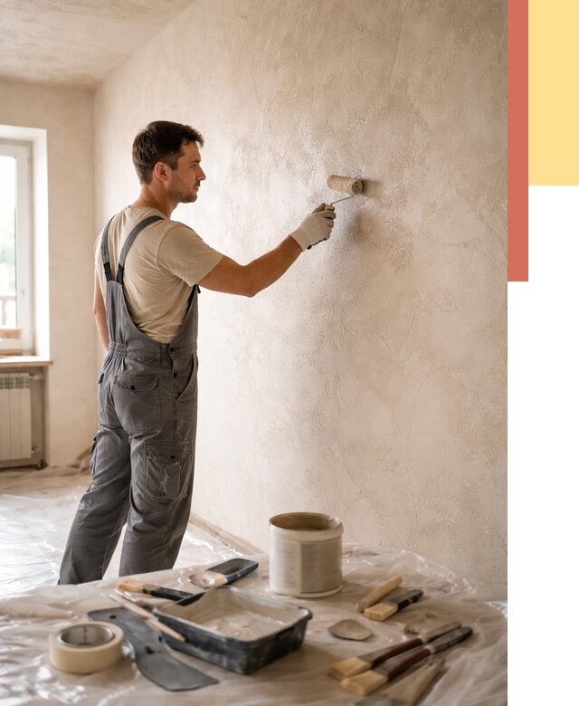 Нанесение лессирующей краски по декоративке в Коврове от 1791 руб. | ОТДЕЛОЧНИК-Квр