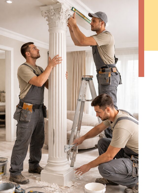 Установка декоративных колонн в Коврове от 12278 руб. под ключ | ОТДЕЛОЧНИК-Квр