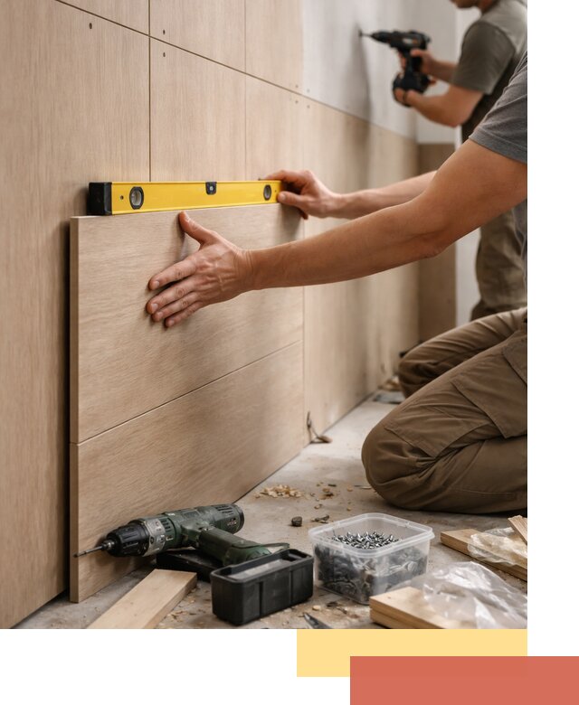 Профессиональный монтаж МДФ панелей на стены в Коврове