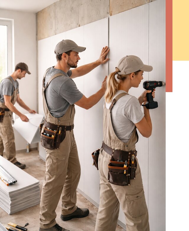 Монтаж ПВХ панелей на стены в Коврове от 460 руб/м2 — быстро и недорого | ОТДЕЛОЧНИК-Квр