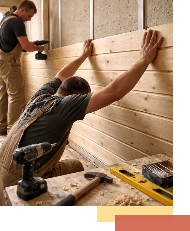 Монтаж деревянной вагонки на стены в Коврове быстро и качественно