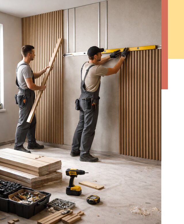 Монтаж реечных панелей на стены в Коврове от 1228 руб. — быстро и недорого | ОТДЕЛОЧНИК-Квр