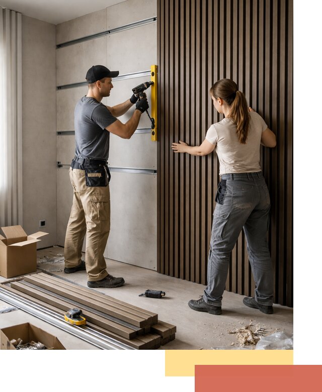 Монтаж реечных панелей на стены в Коврове