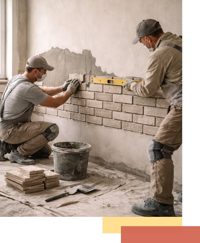 Монтаж декоративного кирпича профессионально в Коврове