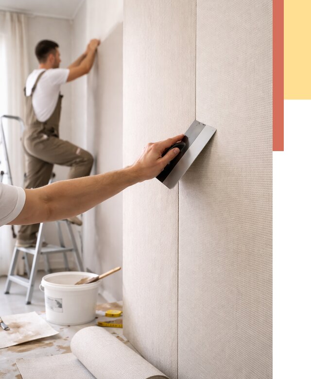 Поклейка текстильных обоев в Коврове от 4604 руб. под ключ | ОТДЕЛОЧНИК-Квр