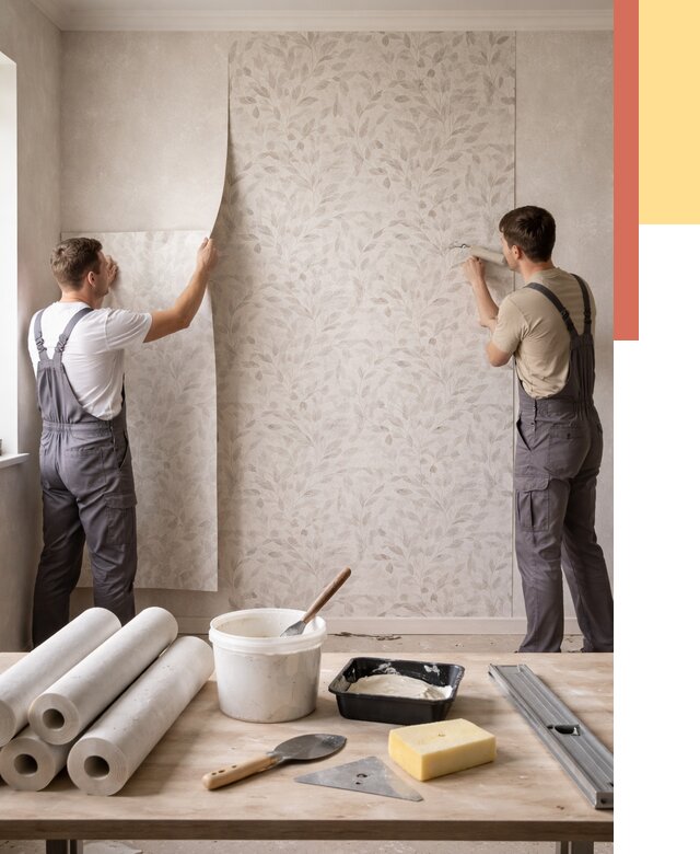 Поклейка обоев с подбором рисунка в Коврове от 3581 руб. | ОТДЕЛОЧНИК-Квр - быстро и недорого