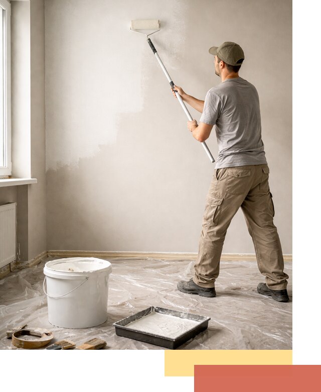 Покраска стен латексной краской в Коврове качественно и быстро