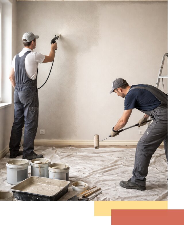 Покраска стен моющейся краской и защита поверхностей в Коврове