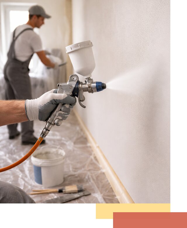 Покраска стен краскопультом в Коврове быстро и качественно