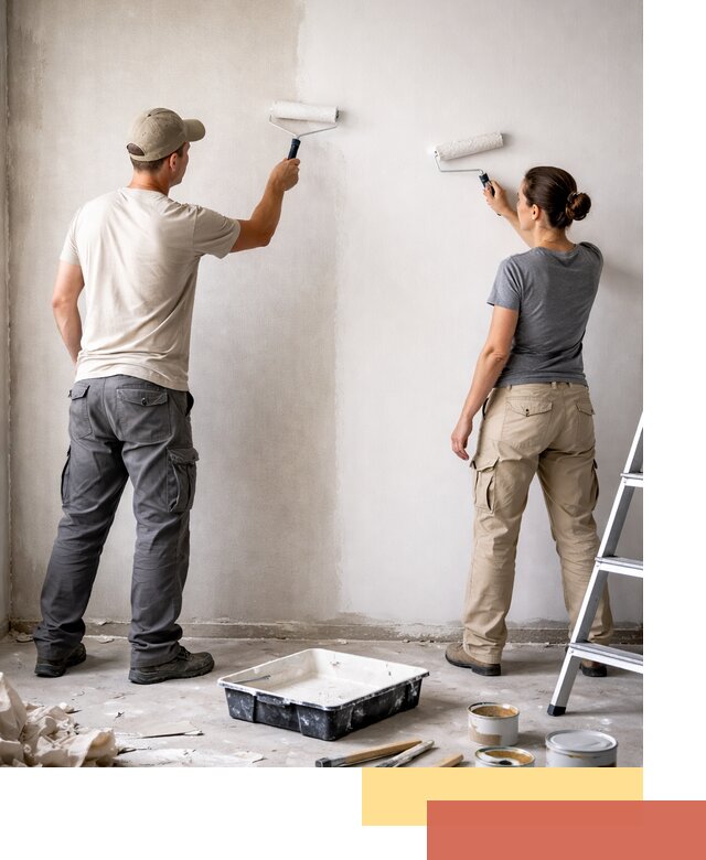 Окраска стен по стеклохолсту в Коврове качественно и долговечно