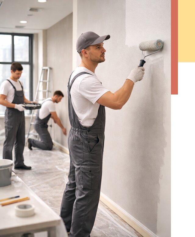 Покраска стен в офисе в Коврове от 8697 руб. — быстро и недорого | ОТДЕЛОЧНИК-Квр