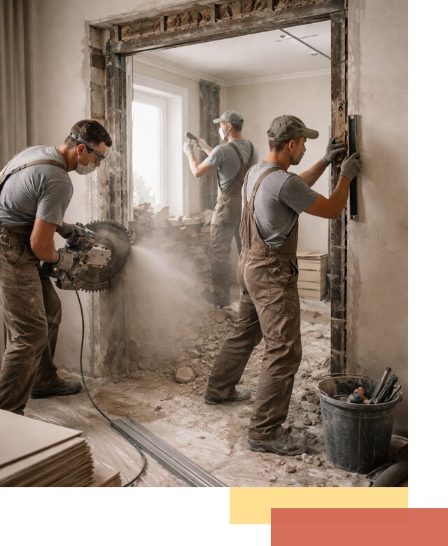 Расширение дверного проема под установку новой двери в Коврове