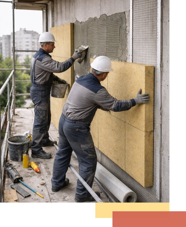 Утепление стен зданий и домов в Коврове качественно и надежно