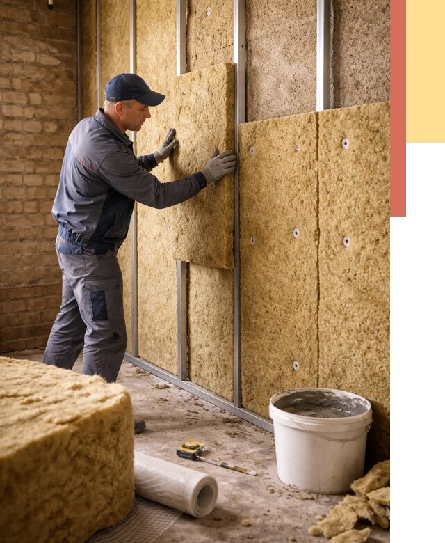 Утепление стен минватой в Коврове от 1381 руб./м2 — недорого и быстро | ОТДЕЛОЧНИК-Квр