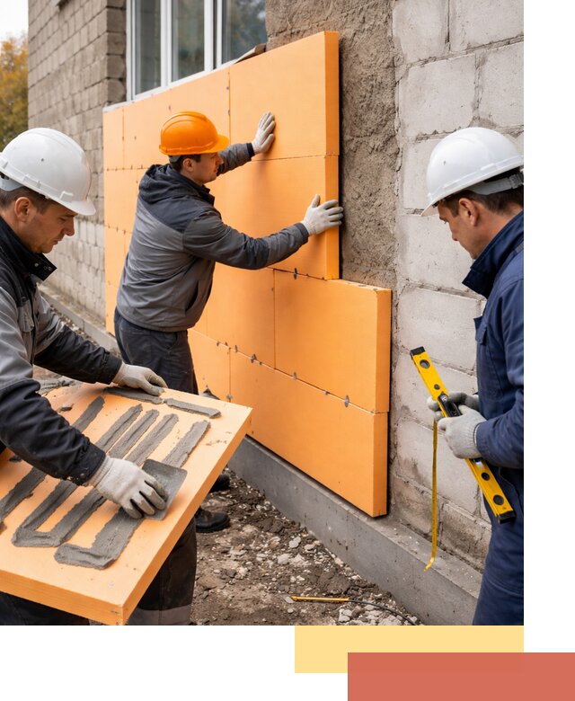 Утепление фасада пеноплексом под ключ в Коврове