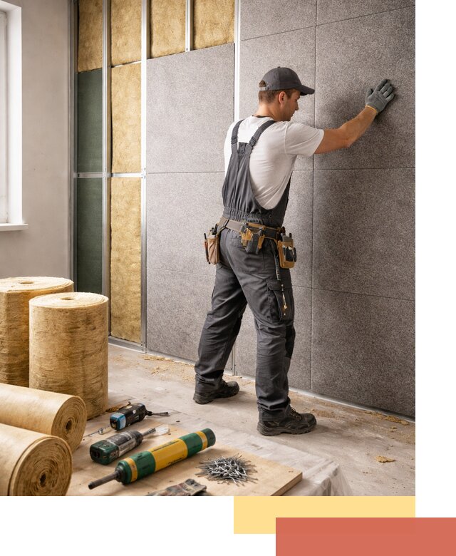 Профессиональная шумоизоляция стен в Коврове для квартиры и офиса