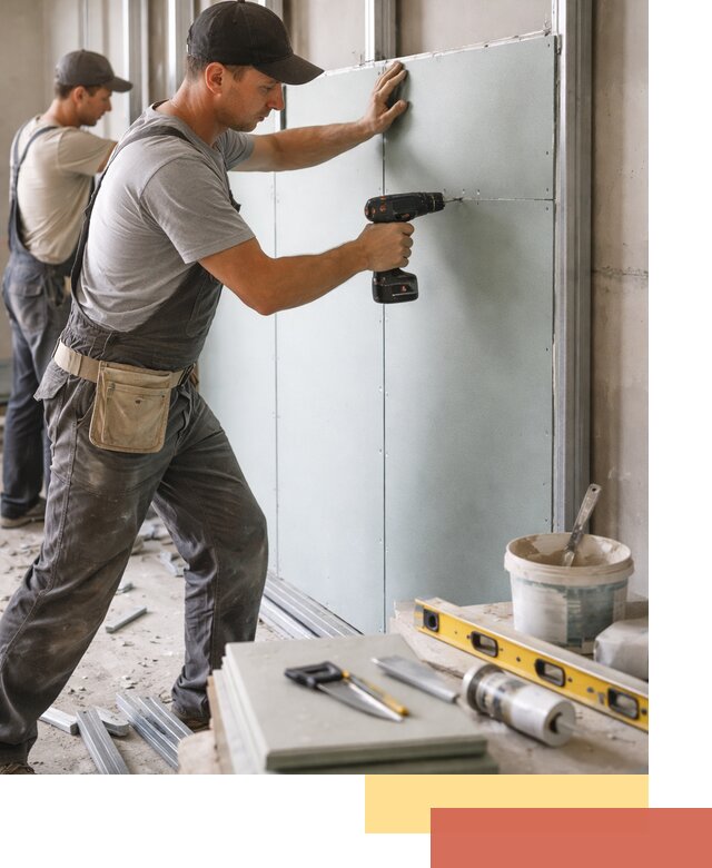 Кладка влагостойких перегородок ПГП в Коврове