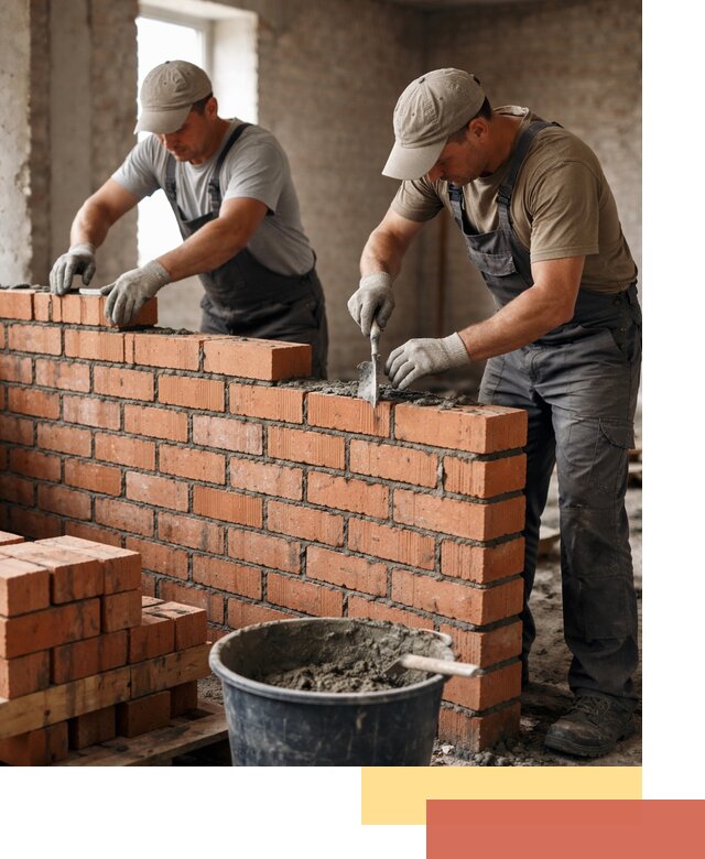 Кладка кирпичных перегородок под ключ в Коврове