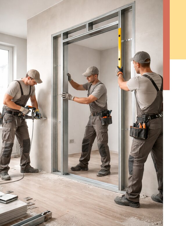 Устройство дверного проема в перегородке в Коврове от 4604 руб. под ключ | ОТДЕЛОЧНИК-Квр