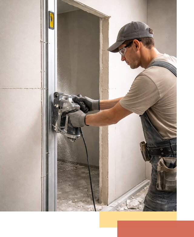 Устройство дверного проема в перегородке в Коврове