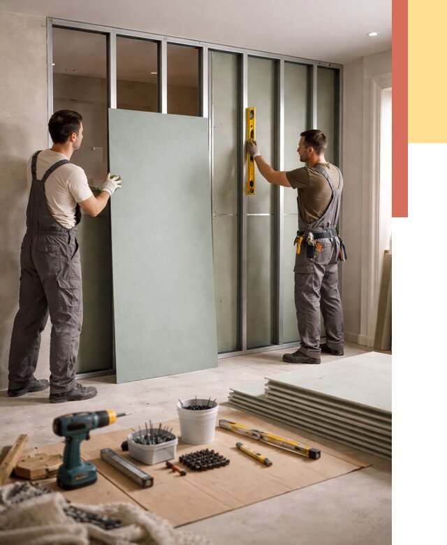 Перегородка из влагостойкого гипсокартона в Коврове от 4911 руб. — монтаж под ключ | ОТДЕЛОЧНИК-Квр