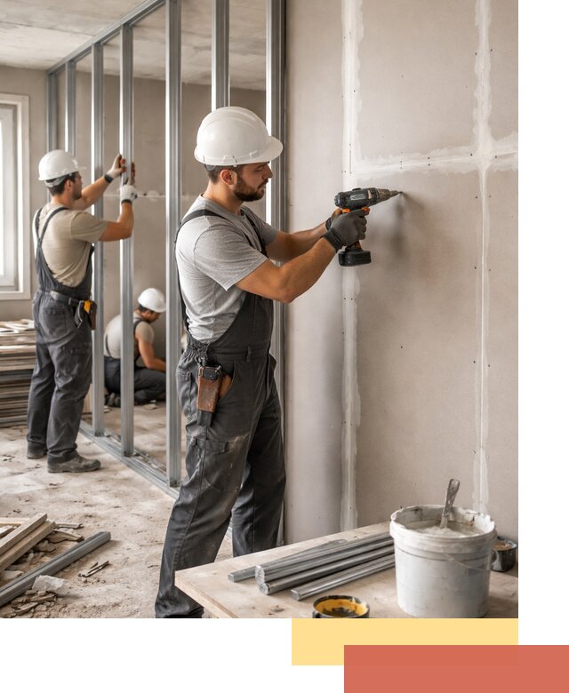 Перегородки из огнестойкого гипсокартона в Коврове под ключ