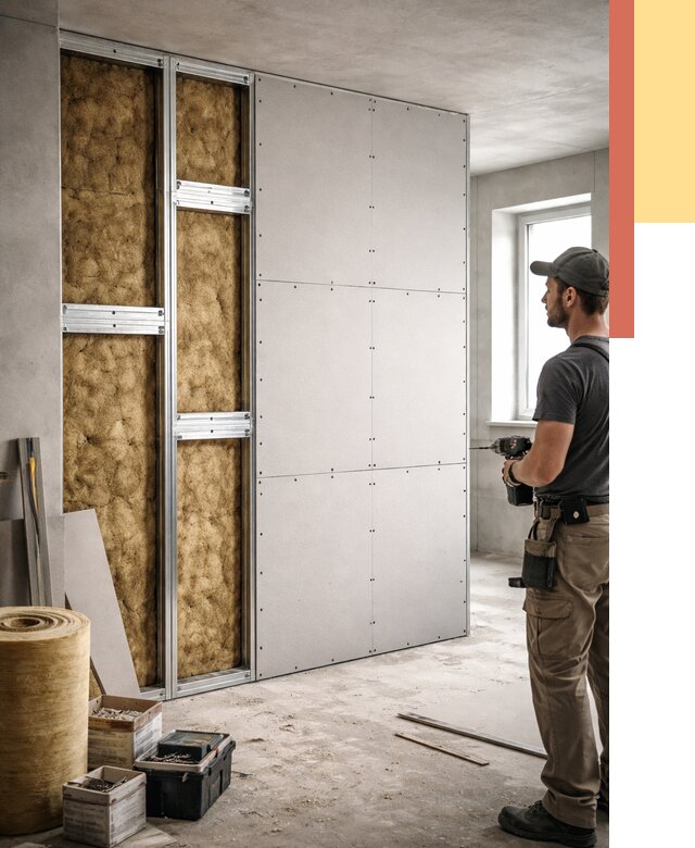 Усиленная перегородка под навеску в Коврове от 13097 руб. — монтаж под ключ | ОТДЕЛОЧНИК-Квр