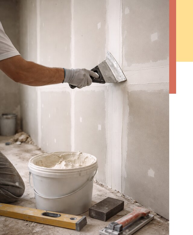 Шпаклевка перегородок из гипсокартона в Коврове от 2558 руб. — услуги ОТДЕЛОЧНИК-Квр