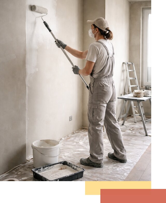 Покраска перегородок из гипсокартона в Коврове качественно и недорого