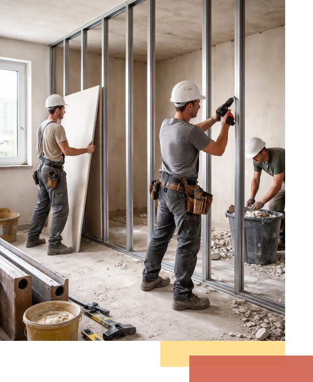 Перенос гипсокартонной перегородки в Коврове профессионально и быстро