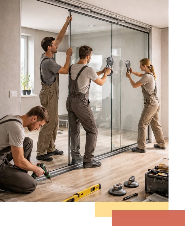 Изготовление стеклянных перегородок на заказ в Коврове