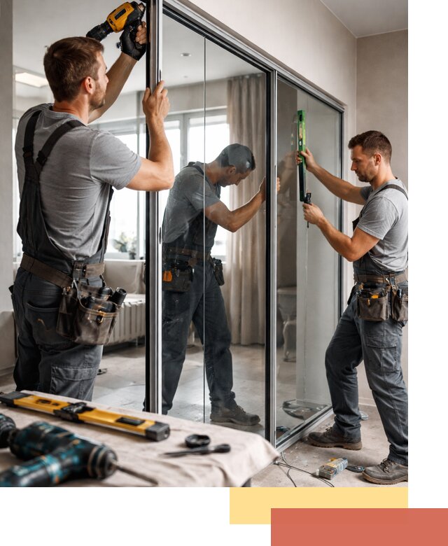 Каркасные стеклянные перегородки под ключ в Коврове